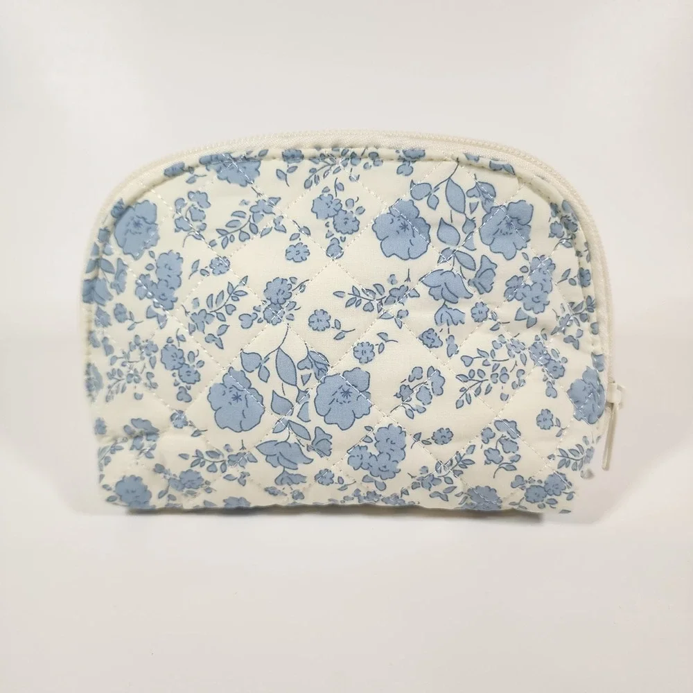 Lot of 12 Quilted Floral Cosmetic Bags‎ Makeup Pouches Travel Toiletry Mixed